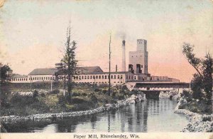 Paper Mill Rhinelander Wisconsin 1910c postcard