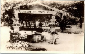 RPPC Fountain of Youth c1907 St Augustine FL Vintage Postcard B30