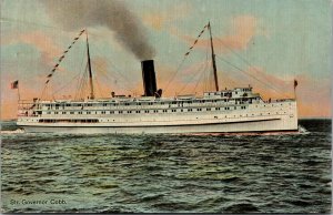 Vtg 1910s SS Governor Cobb Eastern Steamship Co Boston to New Brunswick Postcard