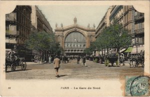 CPA B.J.C. TINTED PARIS Gare du Nord (49304) 
