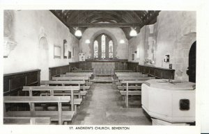 Wiltshire Postcard - Interior - St Andrew's Church - Bemerton - RP - Ref 3947A