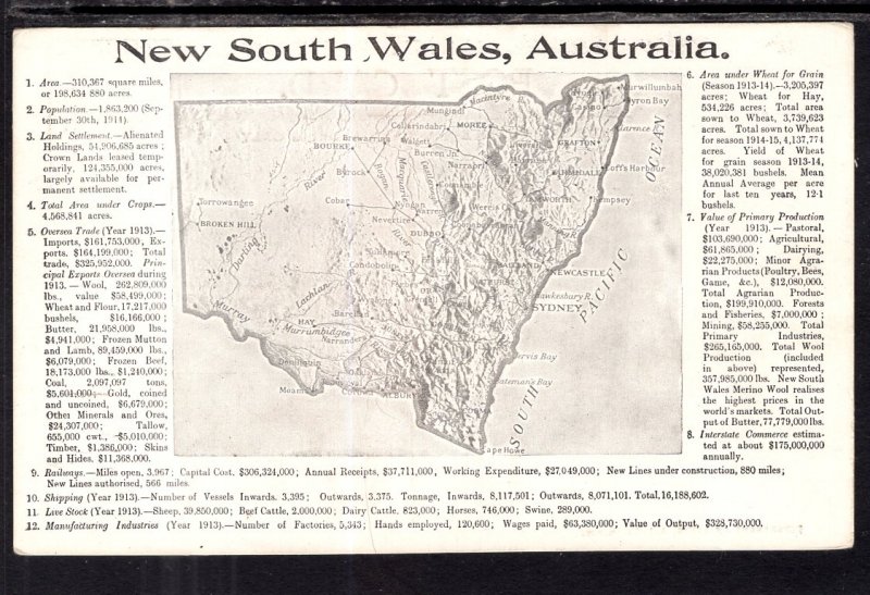 Map New South Wales,Australia