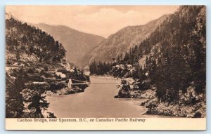 SPUZZUM, British Columbia ~ CANADIAN PACIFIC RAILWAY Bridge  c1910s Postcard