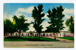 Hi-Plains Motel U.S. 24 Colby Kansas Vintage Postcard Standard View Card 