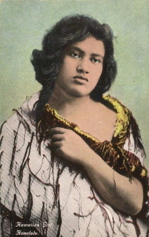 hawaii, HONOLULU, Beautiful Hawaiian Girl (1930s) Postcard