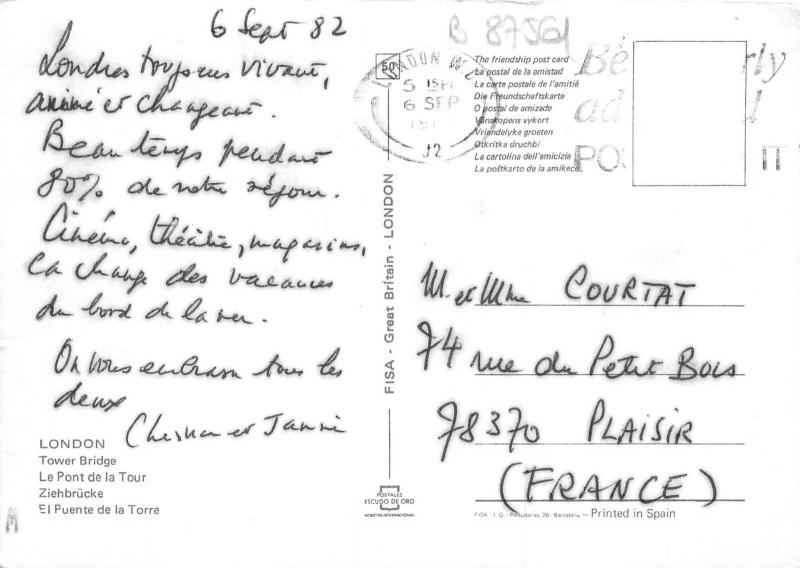 B87561 london tower bridge ship bateaux uk