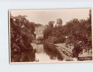 Postcard Warwick Castle from Bridge Warwick England