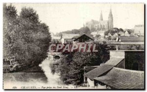 Postcard Old Chastres Vue Prize Du Pont Neuf