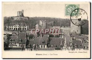 Old Postcard Gisors Towers