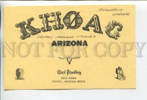 462847 1983 year USA Arizona Toltec radio QSL card