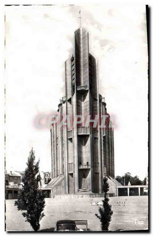 Old Postcard Royan The bell tower of the Notre Dame Church