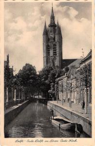 B95944 delft oude delft  toren oude herk real photo netherlands