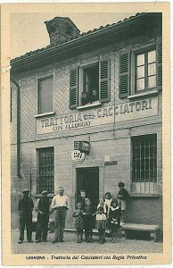 Vintage postcard - GENOA: Blackboard - TRATTORIA DEI HACCIATORI-