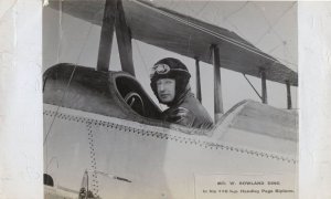 Rowland Ding British Historic Pilot Handley Biplane Rare RPC Postcard Please ...