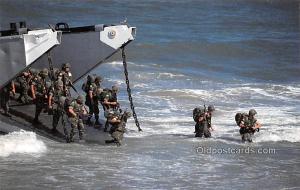 Marines getting off ship Military Real Photo Soldier Unused 