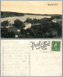 LAKE HUNTINGTON N.Y. SULLIVAN COUNTY 1916 ANTIQUE POSTCARD