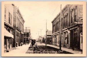 Postcard Amherstburg Ontario c1910s Main Street Essex County by Heliotype Co.