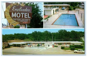 c1960's Englander Motel Fort Smith Arkansas AR, Multiview Vintage Postcard