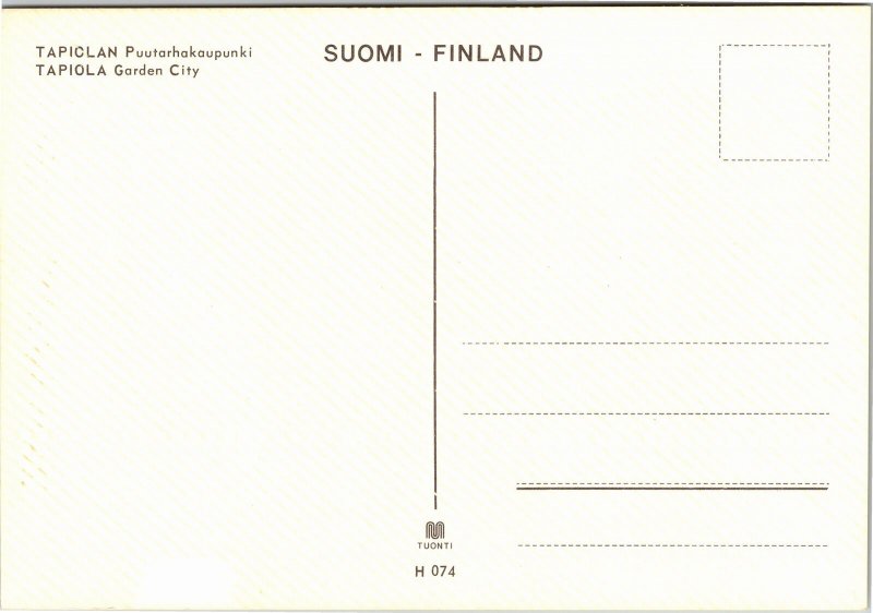 Postcard Finland Tapiola Garden city