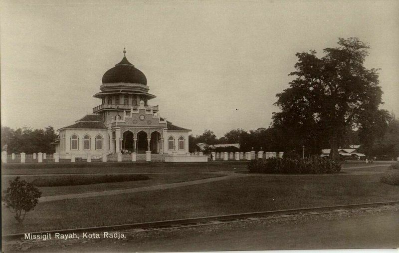 indonesia, SUMATRA, KOTA RADJA, Banda Aceh Atjeh, Missigit Rayah (1910s) RPPC