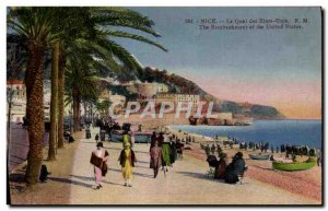 Old Postcard Nice Le Quai Des US