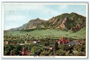 1924 Beautiful Boulder Mountains Village Building Colorado CO Posted Postcard