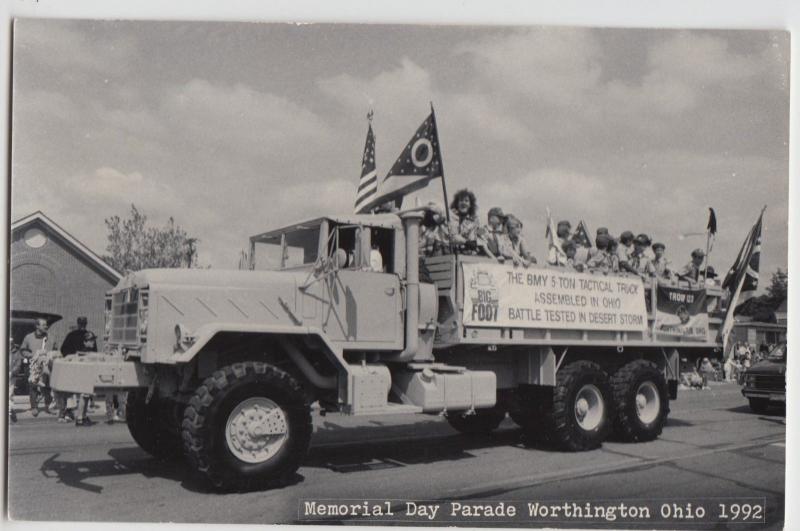 Ohio Real Photo RPPC Postcard Columbus 1992 MEMORIAL DAY PARADE Desert Storm 7