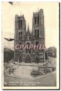 Old Postcard Bruxelles Eglise Sainte Gudule