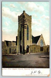 Vintage New Jersey Postcard - First Baptist Church   Patterson  c1907