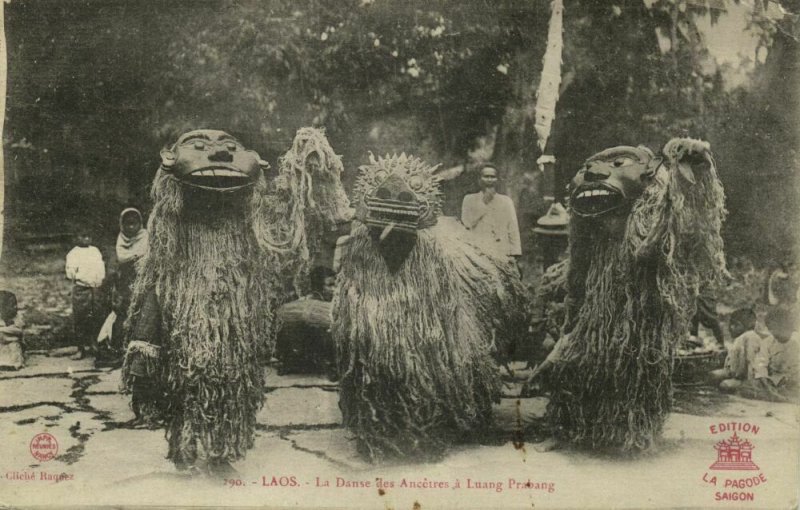 indochina, LAOS, Luang Prabang, Dance of the Ancestors (1920s) Postcard