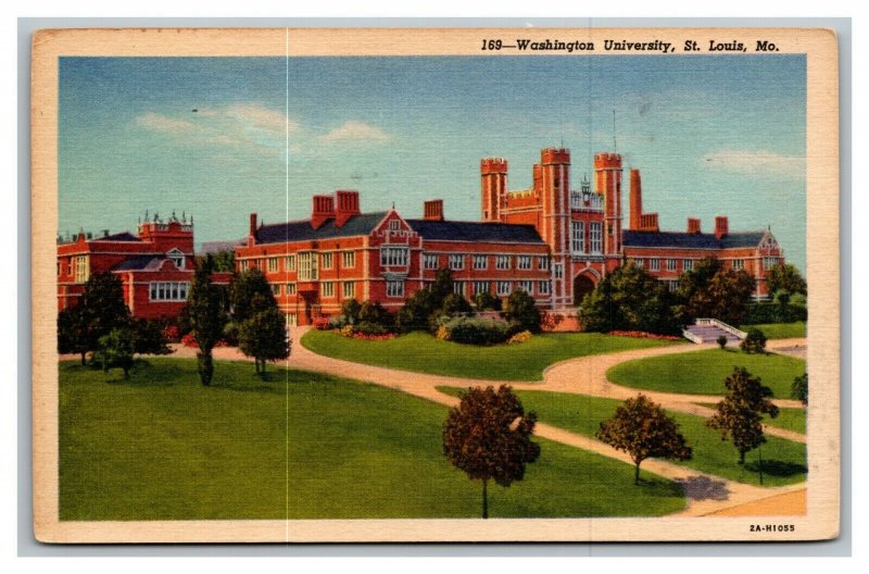 Vintage 1940's Postcard Panoramic View Washington University St. Louis Missouri