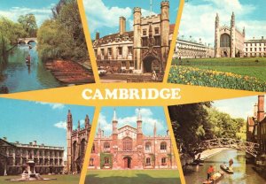 Postcard The Backs Christ's Clare & King's College Huntingdon Cambridge England