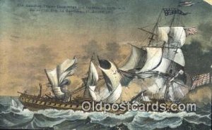 American Frigate Constitution, Old Iron Sides Sailboat 1913 light wear more s...