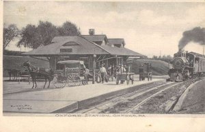 Oxford Pennsylvania Train Station Vintage Postcard AA21444