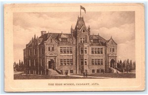 CALGARY, Alberta, Canada ~ Calgary HIGH SCHOOL 1909 Linton Bros. Postcard