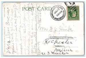 1910 Kansas River St. Bridge Kansas City Armourdale Station Kansas KS Postcard