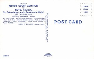 The New Motor Court Addition to Hotel Sevilla St Petersburg, Florida