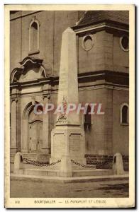 Old Postcard Guebwiller Monument and L & # 39Eglise