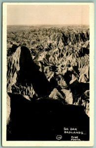 RPPC Badlands South Dakota SD Rise Photo No 114  UNP Postcard H11