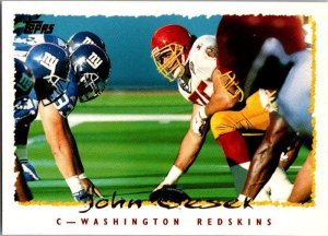 1995 Fleer Football Card John Gesek Washington Redskins sk21438