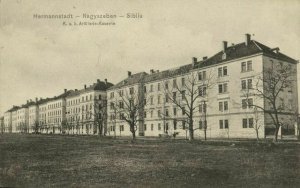 romania, SIBIU HERMANNSTADT, Artillery Barracks (1910s) Postcard