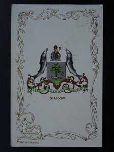 Scotland GLASGOW Heraldic Coat of Arms c1905 Postcard by Ja Ja