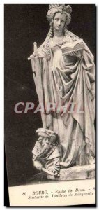 Old Postcard Bourg Saint Catherine Church Statue of the tomb of Marguerite d ...