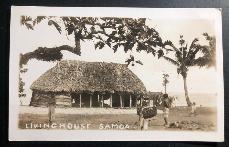 Mint American Samoa Real Picture Postcard RPPC Living House