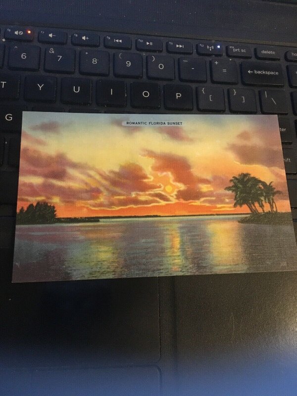 Vintage Postcard -  Romantic Florida Sunset