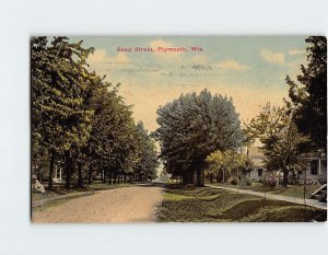 Postcard Reed Street, Plymouth, Wisconsin