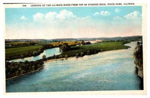 Postcard WATER SCENE Starved Rock Illinois IL AU9526