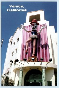 VENICE, CA ~ Renaissance Building BALLERINA CLOWN J. Borofsky Art 4x6 Postcard