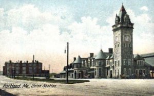 Union Station, Portland, Maine, ME, USA Railroad Train Depot Unused very ligh...