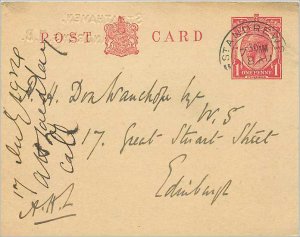 Entier Postal Stationery St Andrews for Edinburgh